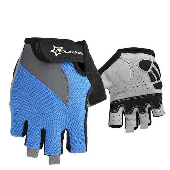 blue bike gloves