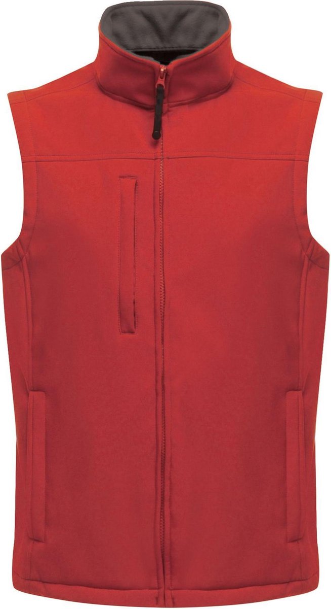 Vest Heren Outdoor Zip Front High Collar Rood
