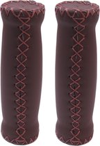 Handvatset Selle Monte Grappa Leer Dark Brown  120/120mm