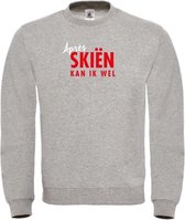 Wintersport sweater grijs XL - Après skien kan ik wel - soBAD. | Foute apres ski outfit | kleding | verkleedkleren | wintersporttruien | wintersport dames en heren