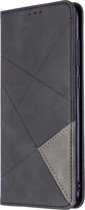Geometric Book Case - Samsung Galaxy M11 / A11 Hoesje - Zwart