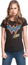 DC Comics Wonder Woman Dames Tshirt -XXL- Retro Zwart