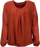 Pink Lady dames blouse brique uni - maat XXL