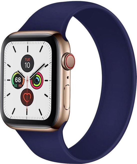 Geschikt voor Apple Watch 40MM / 38MM Bandje Solo Loop Blauw (Maat: M) |  bol.com