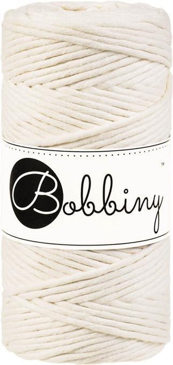 Bobbiny - Macramé - 3mm - Natural - Klos 100 meter