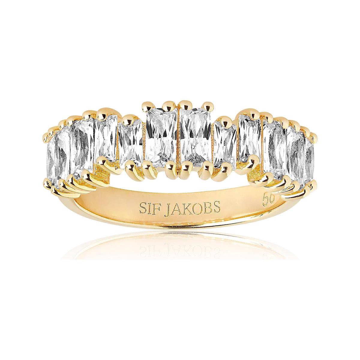 Sif Jakobs Jewellery Damen-Damenring Antella Piccolo 925er Silber Zirkonia 52 Gelbgold 32015162