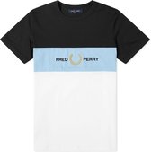 Fred Perry Shirt Embroidered Panel T Shirt