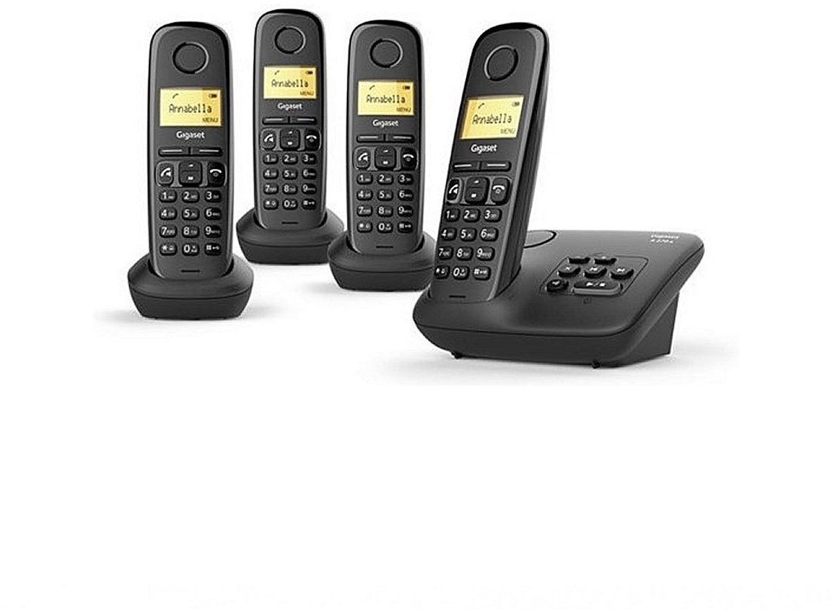 Gigaset A270A - Quattro DECT telefoon - met antwoordapparaat - Zwart