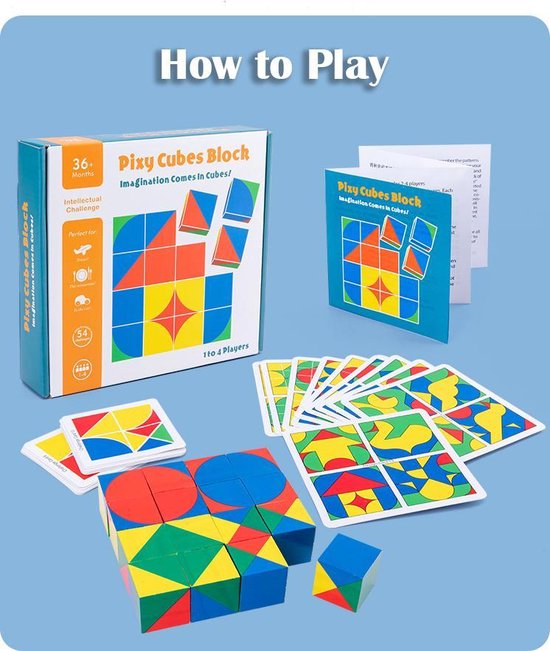 Afbeelding van het spel Houten Montessori Patroon Blok Puzzel Speelgoed