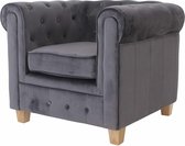 Sortio Home - Fauteuil Malibu - Antraciet - Velvet