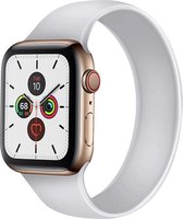 Apple Watch 45MM / 44MM / 42MM Bandje Solo Loop Siliconen Wit (Maat: M)
