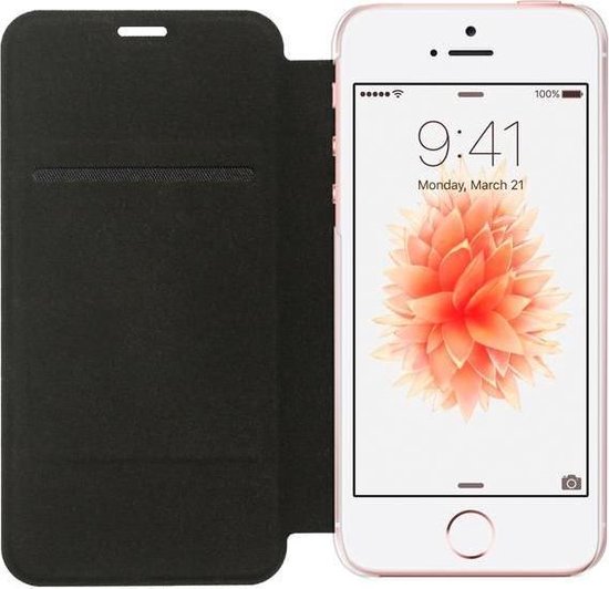 Brood chirurg driehoek Apple iPhone 5/5s/SE hoesje zwart - Book Case iPhone 5(s) hoesje / iPhone  SE hoesje... | bol.com