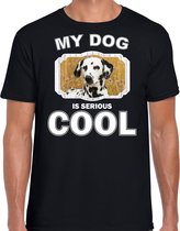 Dalmatier honden t-shirt my dog is serious cool zwart - heren - Dalmatiers liefhebber cadeau shirt XL