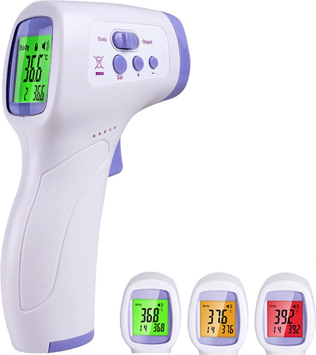 QY infrarood koortsthermometer Voorhoofdthermometer Contactloze thermometer voor lichaam en objecten - QY