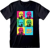 Friday The 13th Heren Tshirt -L- Jason Pop Art Zwart
