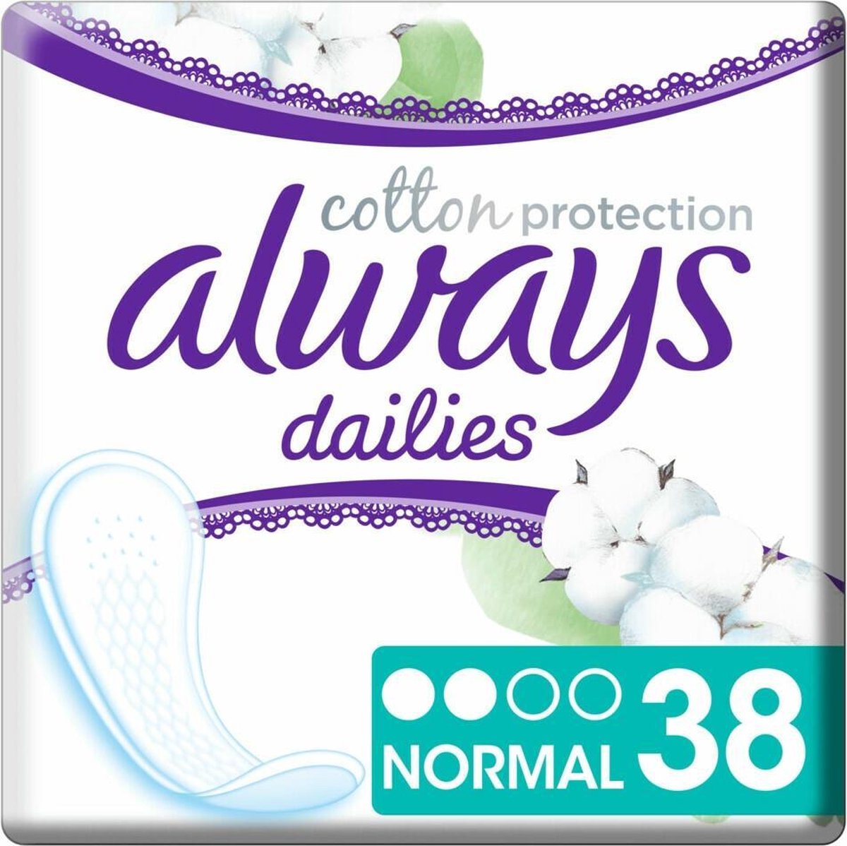 Always Dailies Inlegkruisjes Cotton Protection Normal 38 stuks | bol