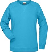 James and Nicholson Dames/dames Raglan Sweatshirt met lange mouwen (Turquoise)