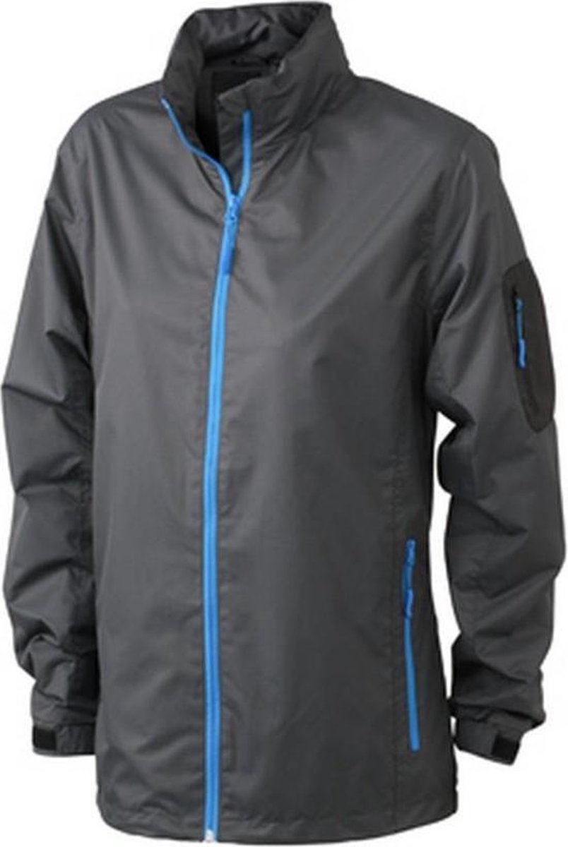 James and Nicholson Vrouwen/dames Windbreker Koolstof /Aqua Grijs