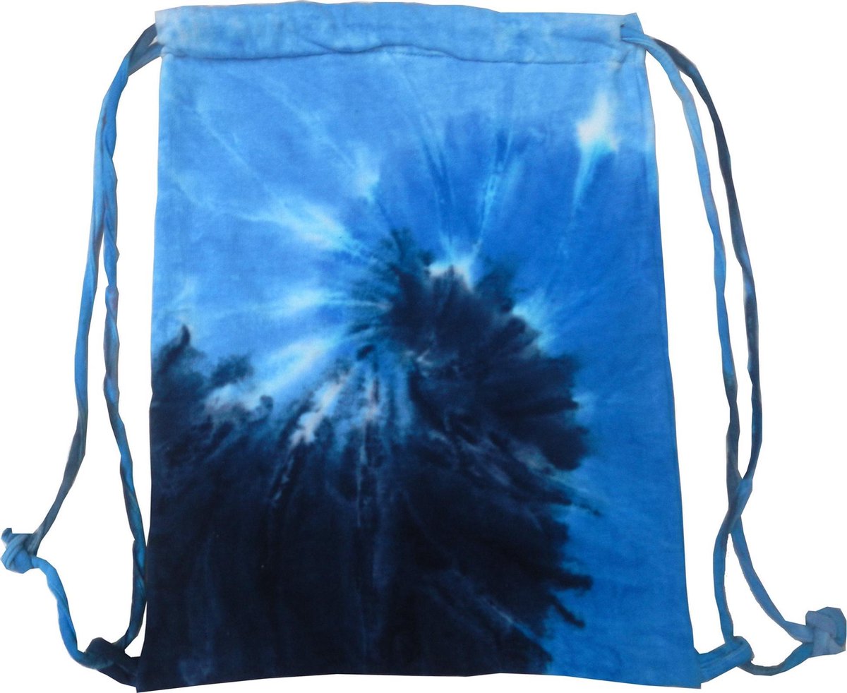 Colortone Tie Dye Sports Drawstring Tote Bag (Blauwe Oceaan)
