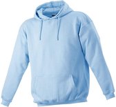 James and Nicholson Unisex Hooded Sweatshirt (Lichtblauw)