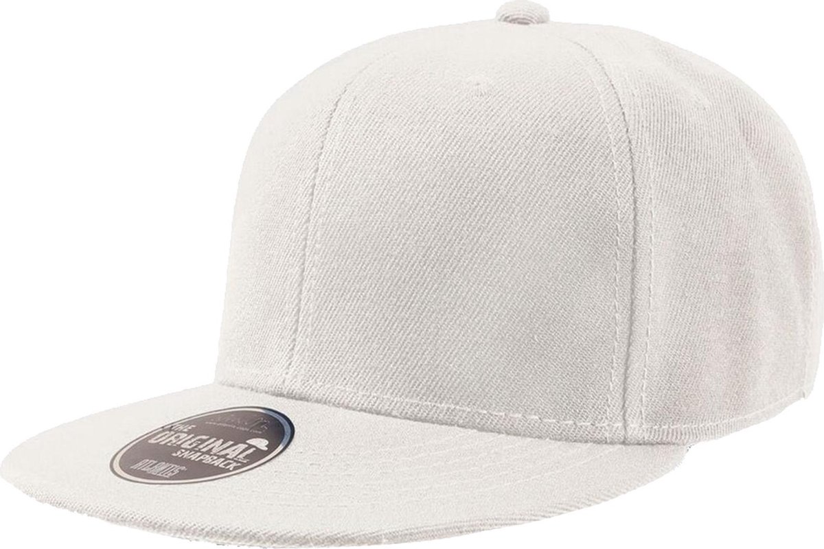 Atlantis Snap Back Flat Visor 6 Panel Cap (Wit)