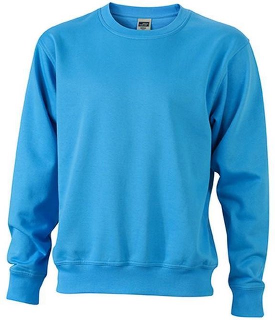James and Nicholson Uniseks werkkleding Sweatshirt (Aqua Blauw)
