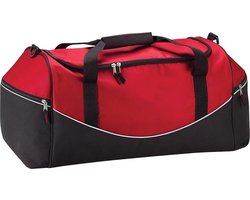 Quadra Teamkleding Holdall Duffelzak (55 Liter) (Klassiek rood/zwart/wit)