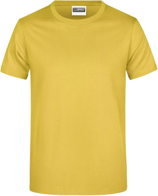 James And Nicholson Heren Ronde Hals Basic T-Shirt (Geel)