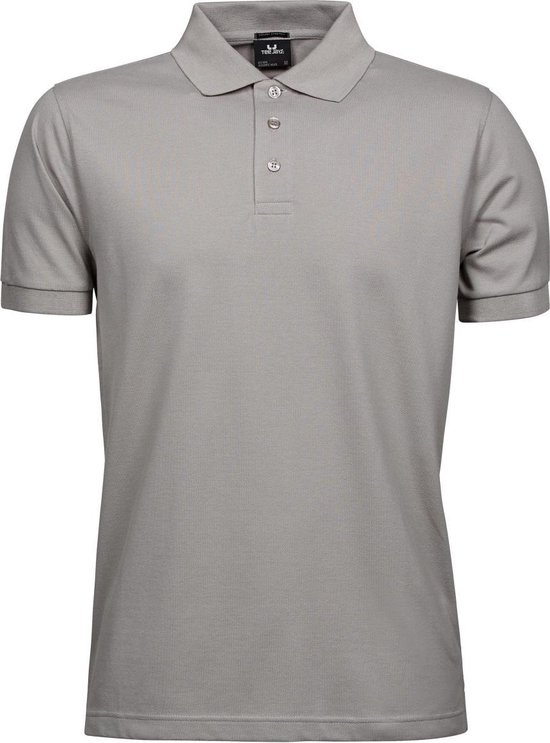 Tee Jays Heren Luxe Stretch Short Sleeve Polo Shirt (Steen)