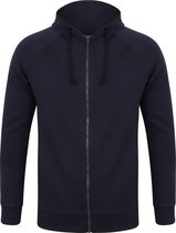 SF Unisex Volwassenen Slim Fit Zip Hooded Sweatshirt (Marine)