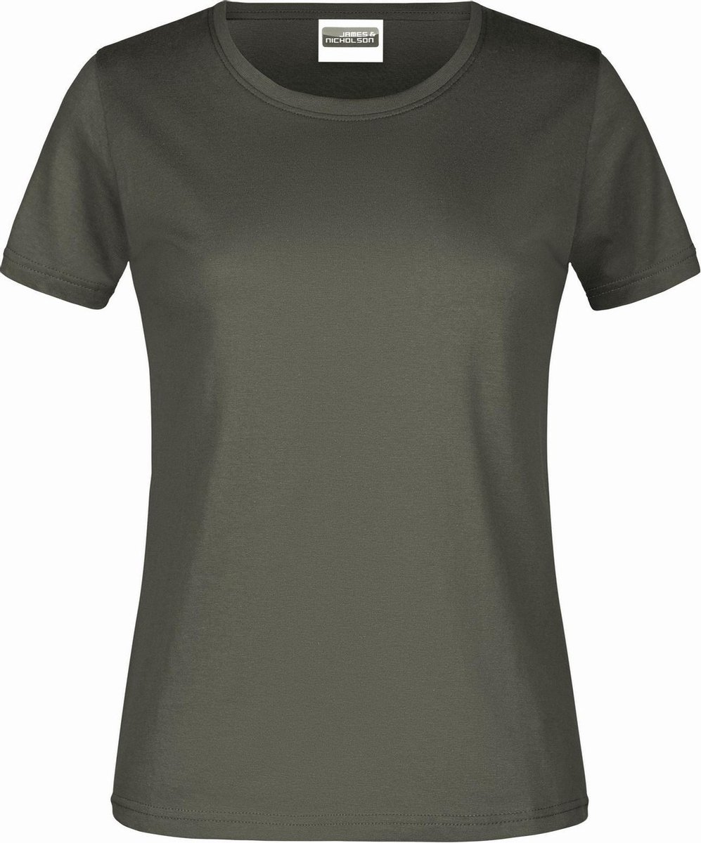 James And Nicholson Dames/dames Basic T-Shirt (Donkergrijs)