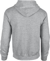 Gildan Zware Blend Unisex Adult Full Zip Hooded Sweatshirt Top (Sportgrijs)