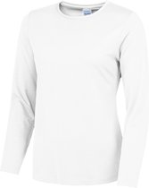 Awdis Gewoon Cool Womens/Ladies Girlie T-Shirt met lange mouwen (Arctisch Wit)