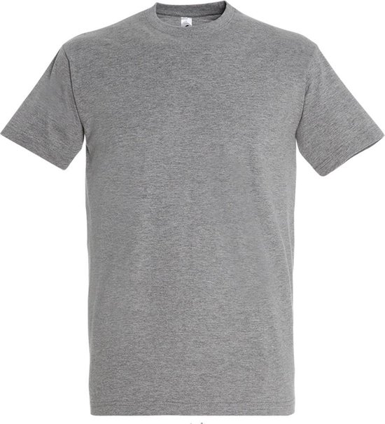 SOLS T-shirt à manches courtes Imperial Heavyweight pour hommes (gris chiné)