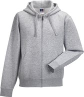 Russell Heren Authentieke Sweatshirt met volledige ritssluiting / Hoodie (Licht Oxford)