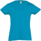 SOLS Meisjes Kersen Korte Mouw T-Shirt (Aqua)