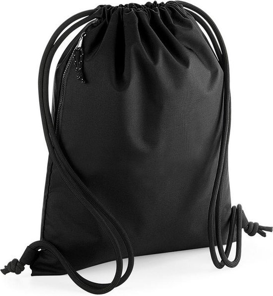 Bagbase Uniseks gerecyclede Gymsac (Zwart)