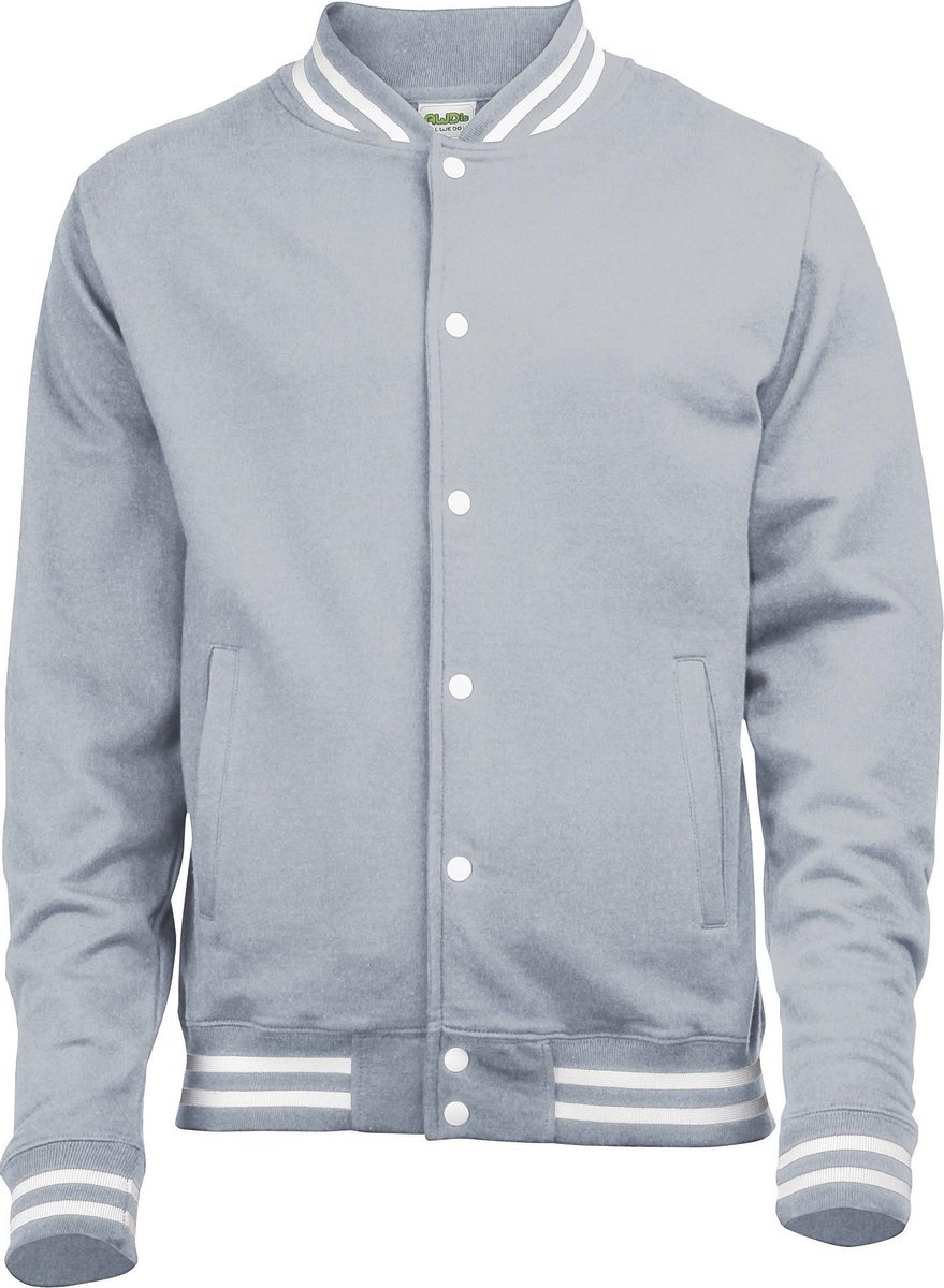 Awdis Volwassenen Unisex College Varsity Jacket Grijs