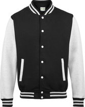 Baseball Jacket (Zwart / Grijs) - XL