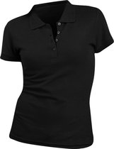 SOLS Vrouwen/dames Mensen Pique Korte Mouw Katoenen Poloshirt (Zwart)