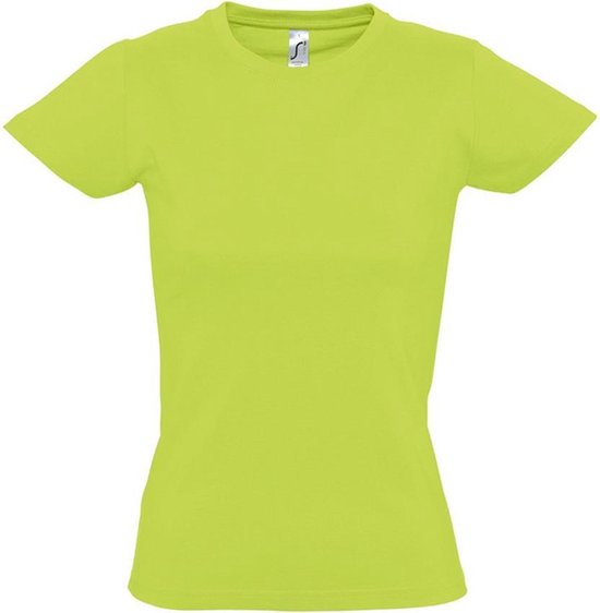 SOLS Dames/dames Imperial Heavy Short Sleeve T-Shirt (Appelgroen)