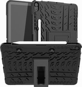 Cazy iPad Air 2022 hoes - Rugged Heavy Backcover Hoes met standaard – Zwart