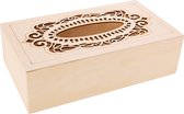 Storage Box Kleenex Design 26x14.5x7.5cm Wood