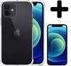 iPhone 12 Hoesje Siliconen Shock Proof Case Met Screenprotector Met Dichte Notch - iPhone 12 Case Siliconen Hoesje Cover - iPhone 12 Hoes Hoesje - Transparant