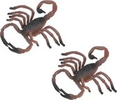 Set van 3x stuks plastic dieren schorpioenen 8 cm - Fopartikelen - Namaak insecten/dieren - Halloween en Horror thema