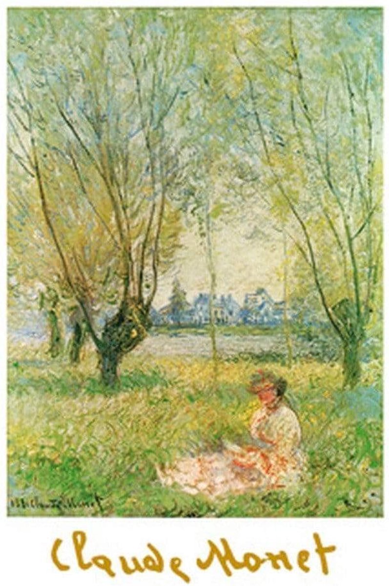 PGM Kunstdruk Claude Monet - Donna sotto i salici 60x80cm Divers