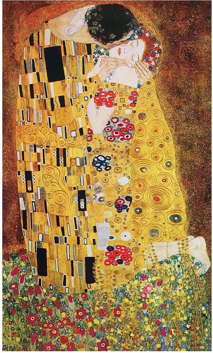 PGM Kunstdruk Gustav Klimt - The Kiss 71x118cm Divers