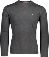 Tommy Hilfiger Trui Grijs Aansluitend - Maat L - Heren - Never out of stock Collectie - Katoen;Zijde