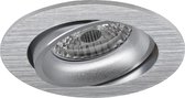 Spot Armatuur GU10 - Pragmi Delton Pro - Inbouw Rond - Mat Zilver - Aluminium - Kantelbaar - Ø82mm