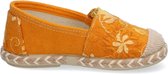 Bunnies JR 220053-374 Meisjes Espadrilles - Oranje - Canvas - Geen Sluiting